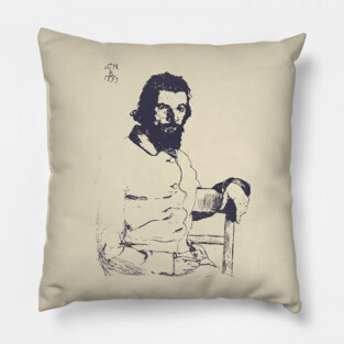 Félix Bracquemond Portrait by Charles Méryon Pillow