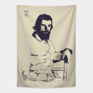 Félix Bracquemond Portrait by Charles Méryon Tapestry