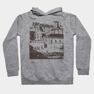 Historic Paris Morgue Illustration by Charles Méryon Hoodie