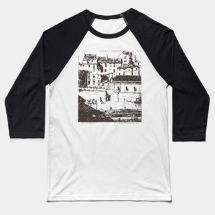 Historic Paris Morgue Illustration by Charles Méryon Baseball T-Shirt