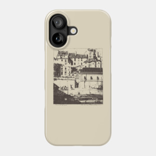 Historic Paris Morgue Illustration by Charles Méryon Phone Case