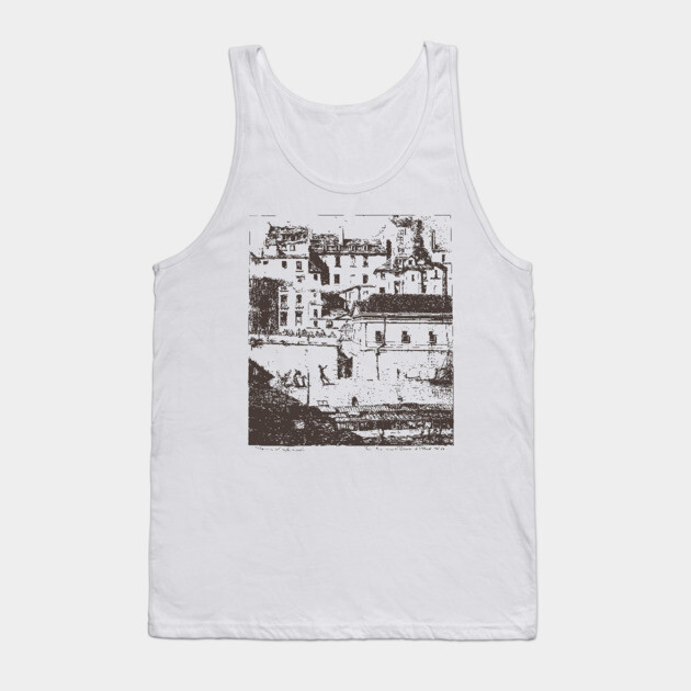 Historic Paris Morgue Illustration by Charles Méryon Tank Top by TuncGK