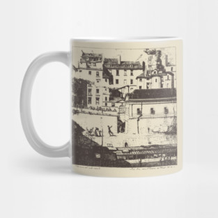 Historic Paris Morgue Illustration by Charles Méryon Mug
