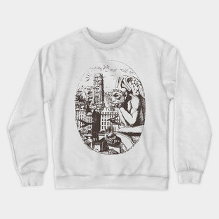 Gargoyle Overlooking Paris by Charles Méryon Crewneck Sweatshirt