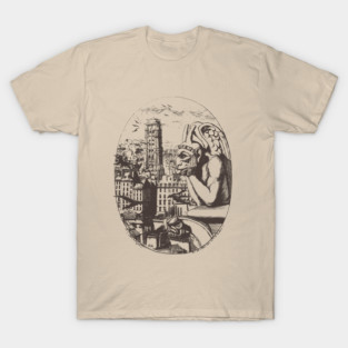 Gargoyle Overlooking Paris by Charles Méryon T-Shirt