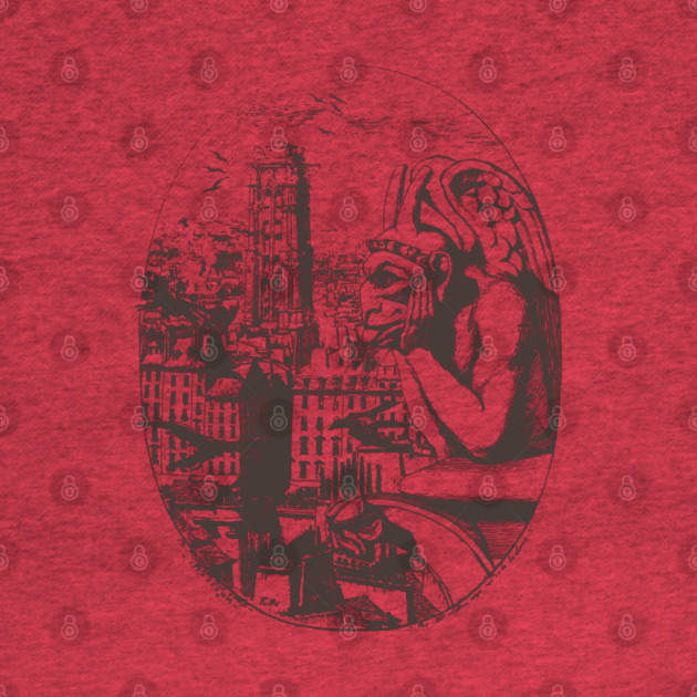 Gargoyle Overlooking Paris by Charles Méryon by TuncGK