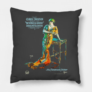 Gloria Swanson and Rudolph Valentino in Beyond the Rocks Pillow