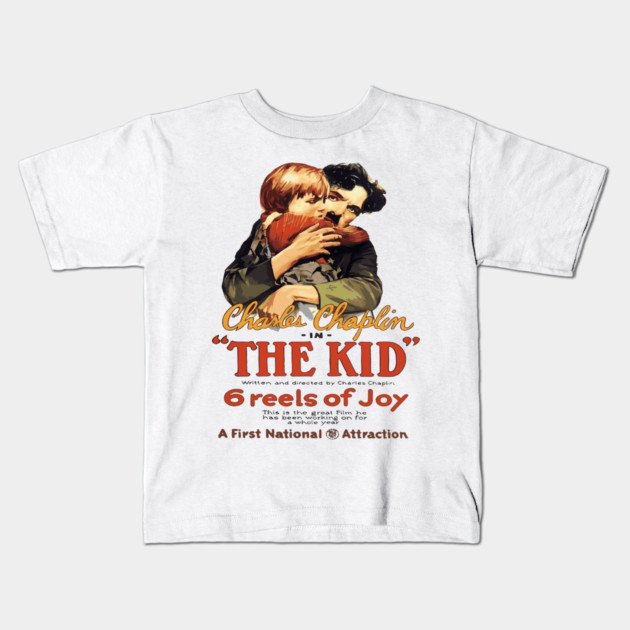 Charlie Chaplin in The Kid - Iconic Silent Film Poster Kids T-Shirt by TuncGK