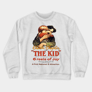 Charlie Chaplin in The Kid - Iconic Silent Film Poster Crewneck Sweatshirt