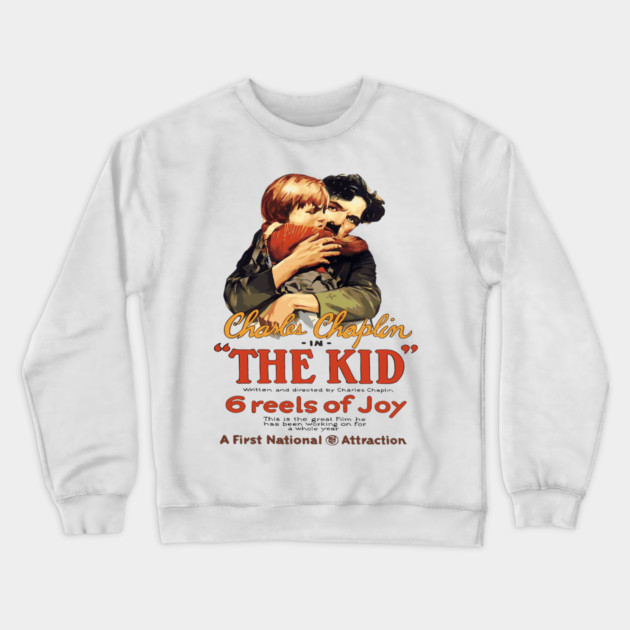Charlie Chaplin in The Kid - Iconic Silent Film Poster Crewneck Sweatshirt by TuncGK