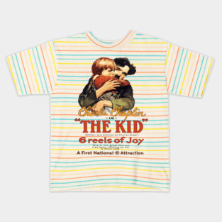 Charlie Chaplin in The Kid - Iconic Silent Film Poster Kids T-Shirt