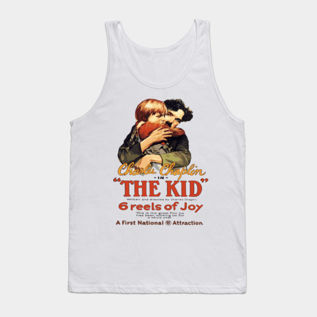 Charlie Chaplin in The Kid - Iconic Silent Film Poster Tank Top by TuncGK