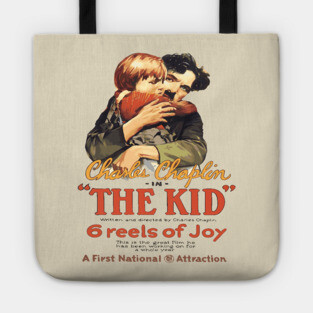 Charlie Chaplin in The Kid - Iconic Silent Film Poster Tote