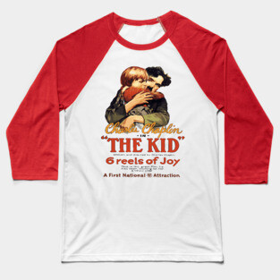 Charlie Chaplin in The Kid - Iconic Silent Film Poster Baseball T-Shirt