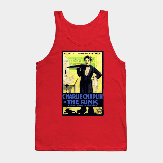 Charlie Chaplin in The Rink - Mutual Film Company Poster Tank Top by TuncGK