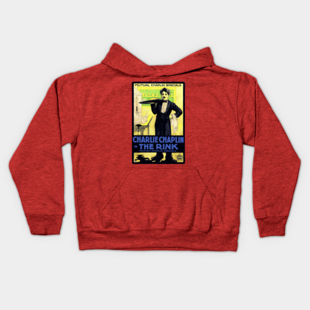 Charlie Chaplin in The Rink - Mutual Film Company Poster Kids Hoodie by TuncGK