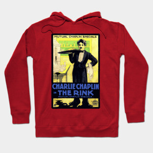 Charlie Chaplin in The Rink - Mutual Film Company Poster Hoodie