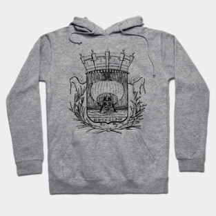 19th Century Paris Coat of Arms Etching Hoodie