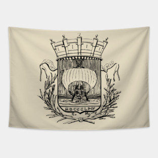 19th Century Paris Coat of Arms Etching Tapestry