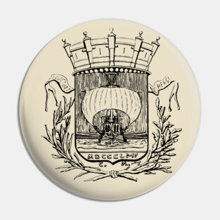 19th Century Paris Coat of Arms Etching Pin