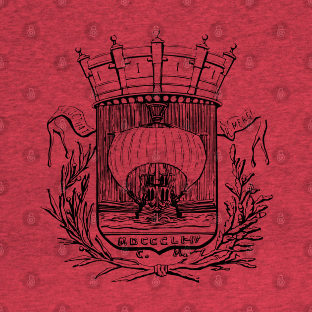 19th Century Paris Coat of Arms Etching by TuncGK