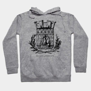 Nautical Paris Motto Etching - 19th Century Historical Design Hoodie