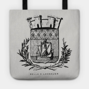 Nautical Paris Motto Etching - 19th Century Historical Design Tote