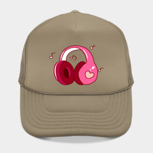 Pink Headphones Hat