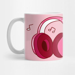 Pink Headphones Mug