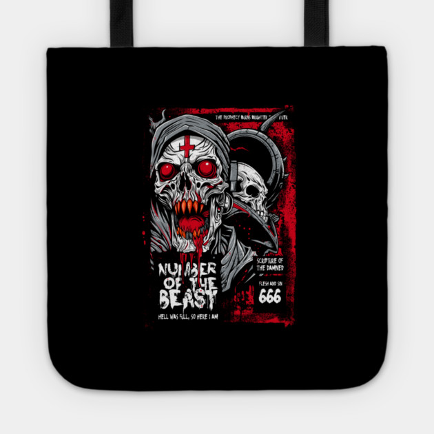 NUMBER OF THE BEAST Tote by artslaves