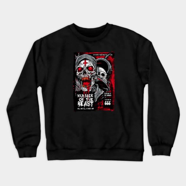 NUMBER OF THE BEAST Crewneck Sweatshirt by artslaves