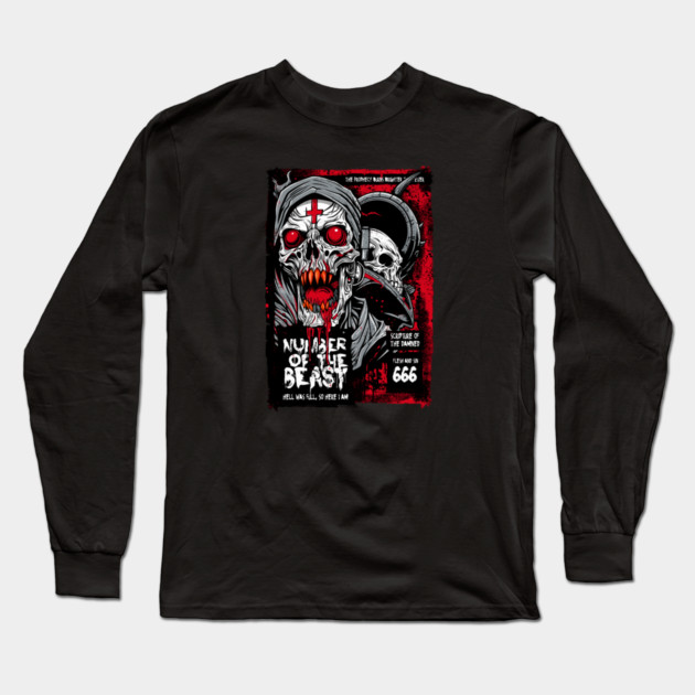 NUMBER OF THE BEAST Long Sleeve T-Shirt by artslaves