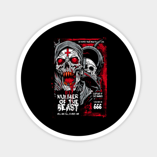 NUMBER OF THE BEAST Magnet by artslaves