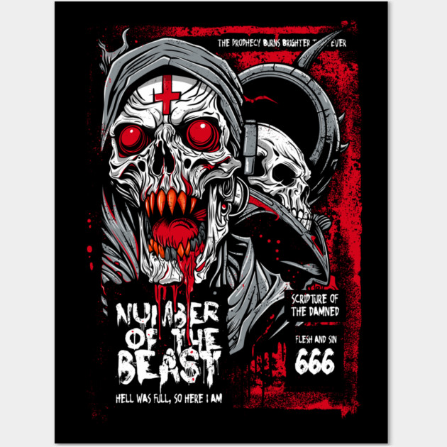 NUMBER OF THE BEAST Wall Art by artslaves