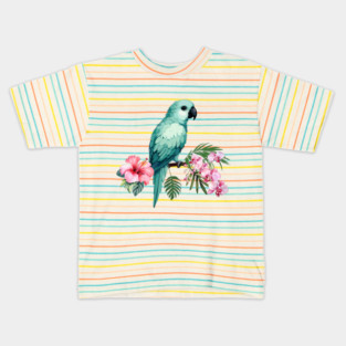 Turquoise Conure Kids T-Shirt