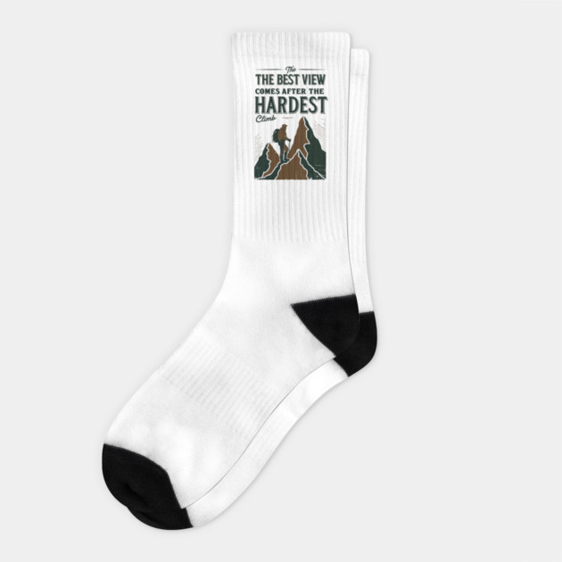 The Hardest Climb Socks by Urbanprint