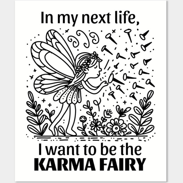 Funny Karma Fairy Wall Art by H. R. Sinclair