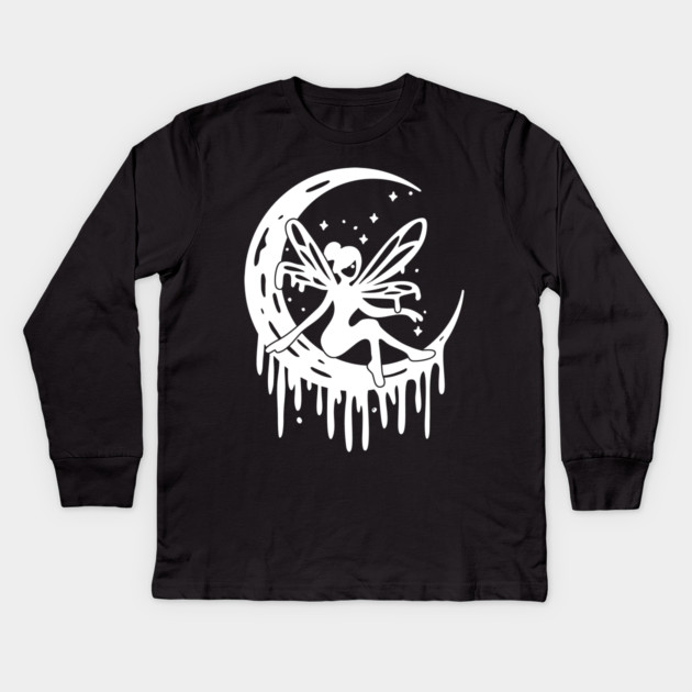 Moon Fairy Kids Long Sleeve T-Shirt by H. R. Sinclair
