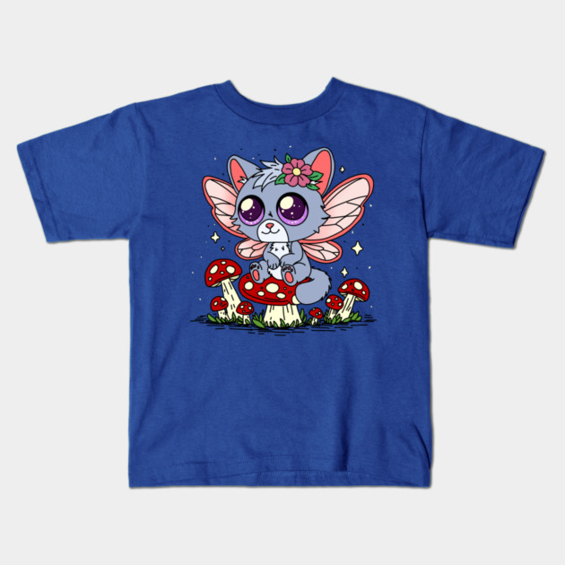 Fairy Cat Kids T-Shirt by H. R. Sinclair