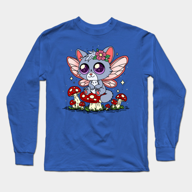 Fairy Cat Long Sleeve T-Shirt by H. R. Sinclair
