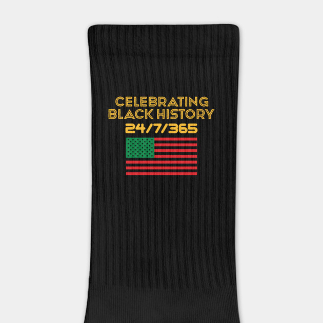 Celebrating Black History 24/7/365 Pan African Flag by UrbanLifeApparel