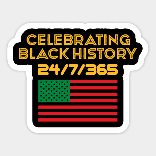 Celebrating Black History 24/7/365 Pan African Flag Magnet by UrbanLifeApparel