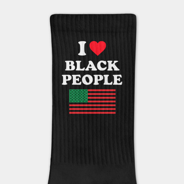 I Love Black People Pan African Flag by UrbanLifeApparel