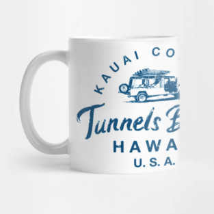 KAUAI Hawaii Tunnels Beach Hawaiian Mug