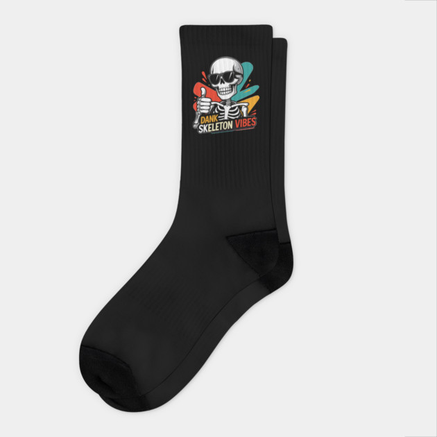 Dank Skeleton Vibes Socks by Urbanprint