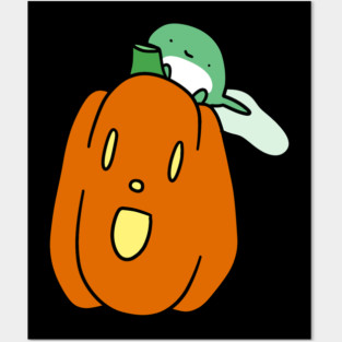 Tadpole and Jack o Lantern Posters and Art