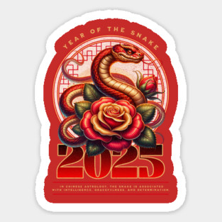 Lunar Year of the Snake 2025 Sticker