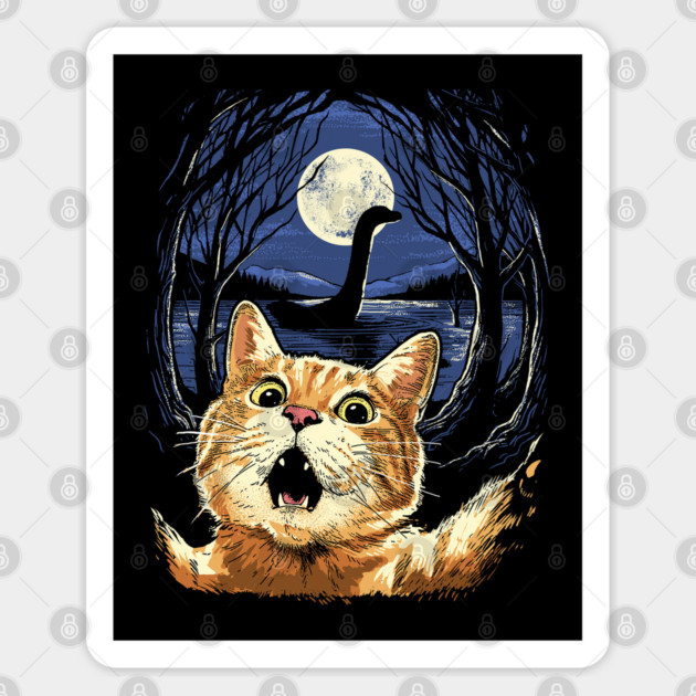 Cat Selfie of the Loch Monster Sticker by GoshWow®