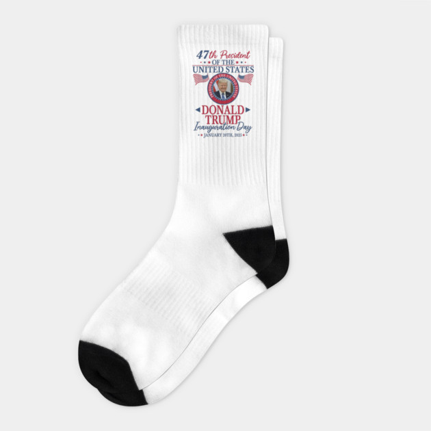 Donald Trump Inauguration Socks by QuirkyQuest Creations