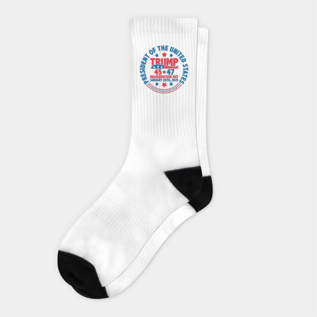 Donald Trump Inauguration Socks by QuirkyQuest Creations